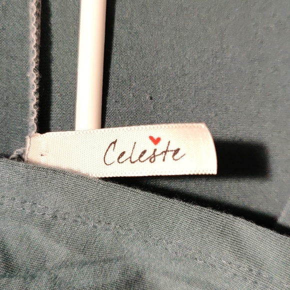 Silky soft teal hoodie by Celeste - Picture 2 of 3